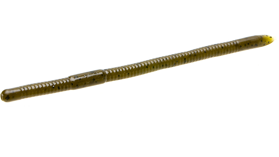 Zoom Swamp Crawler Finesse Worm, 5 Pack, 5.5in, Green Pumpkin 2, 16025