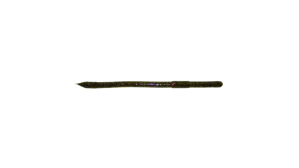 Zoom Swamp Crawler Finesse Worm, 5 Pack, 5.5in, Green Pumpkin Prp Gold 2, 016249X