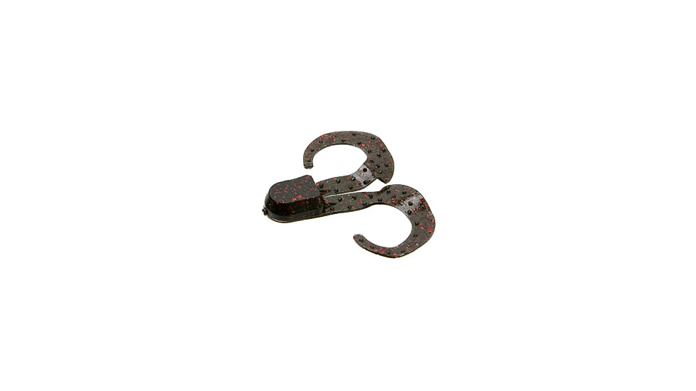 Zoom Swimmin Chunk Jig Trailer, 10 Pack, 3in, Black Red Glitter, 043001X