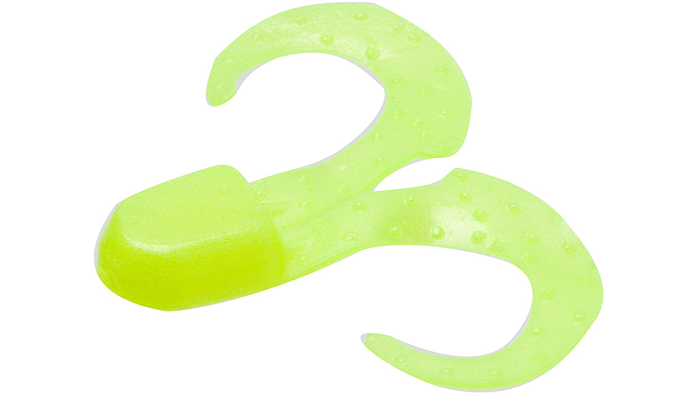 Zoom Swimmin Chunk Jig Trailer, 10 Pack, 3in, Chartreuse Pearl, 43046