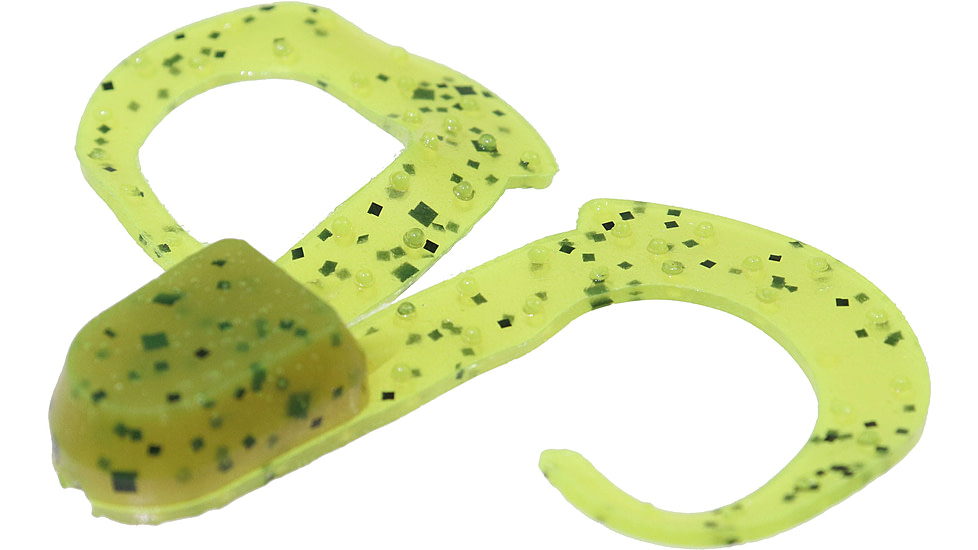 Zoom Swimmin Chunk Jig Trailer, 10 Pack, 3in, Chartreuse Pumpkin, 043012X