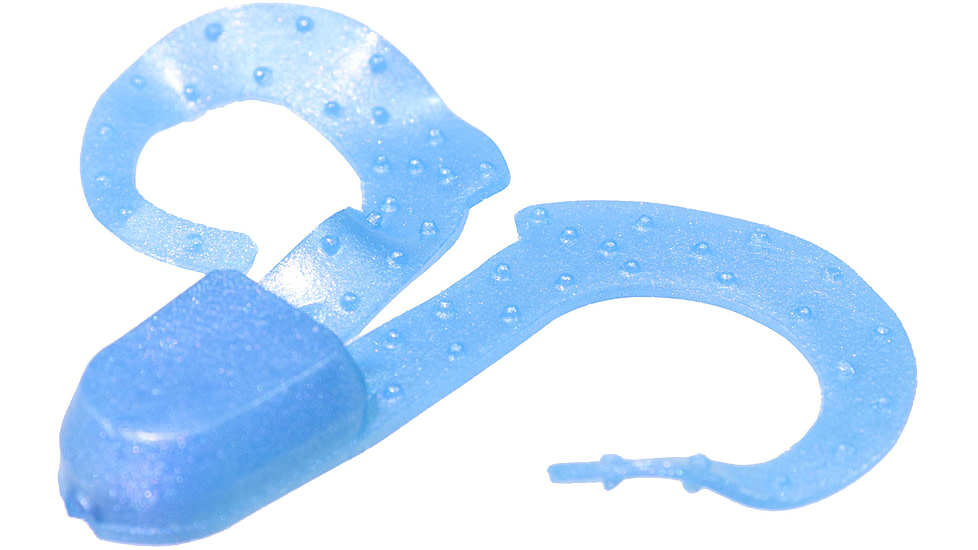 Zoom Swimmin Chunk Jig Trailer, 10 Pack, 3in, Powder Blue, 043207X