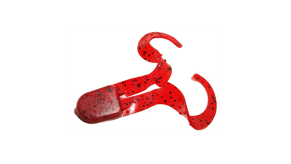 Zoom Swimmin Chunk Jig Trailer, 10 Pack, 3in, Tomato Seed, 043084X