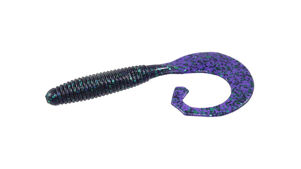 Zoom Tab Tail Grub, 10 Pack, 4in, Junebug, 059005X