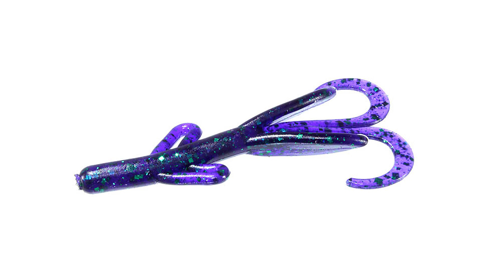 Zoom Tiny Brush Hog Mini Creature Bait, 15 Pack, 3in, Junebug, 055005X
