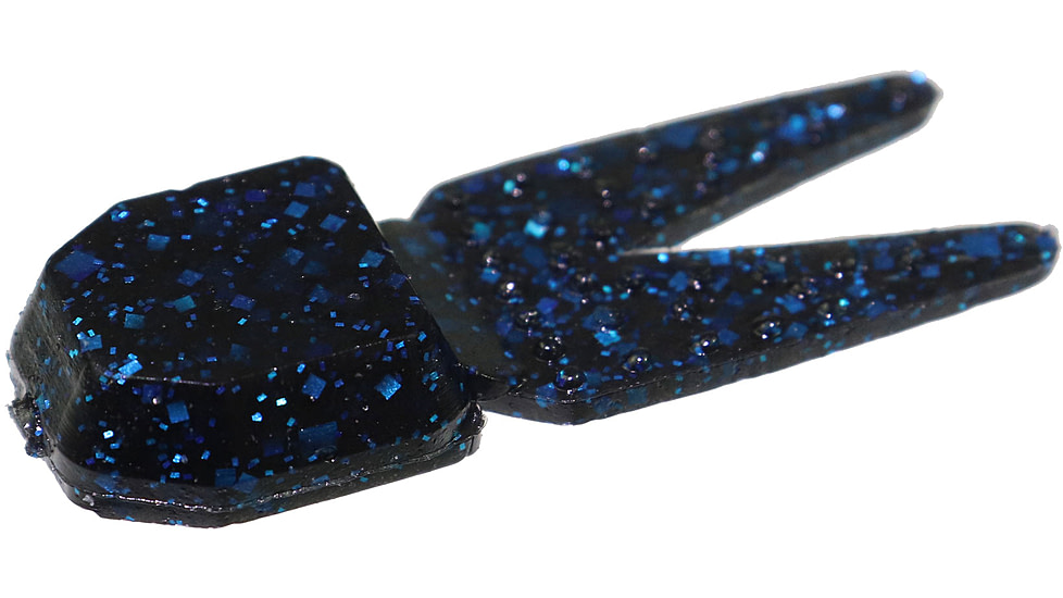 Zoom Tiny Chunk Jig Trailer, 5 Pack, 2in, Black/Blue, 029072X