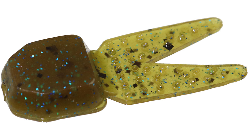 Zoom Tiny Chunk Jig Trailer, 5 Pack, 2in, Green Pumpkin Blue, 029239X
