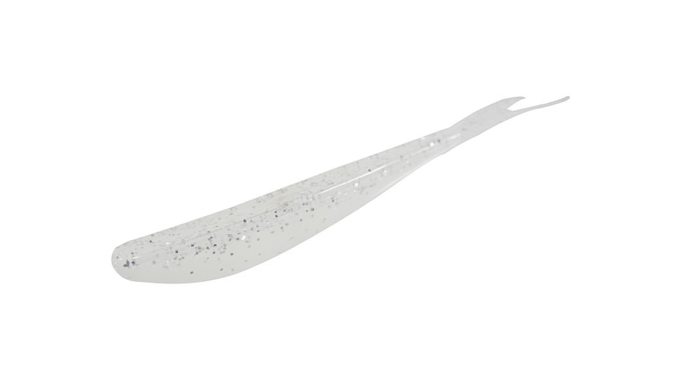 Zoom Tiny Fluke Baitfish Imitator, 20 Pack, 3in, White Ice, 081185X