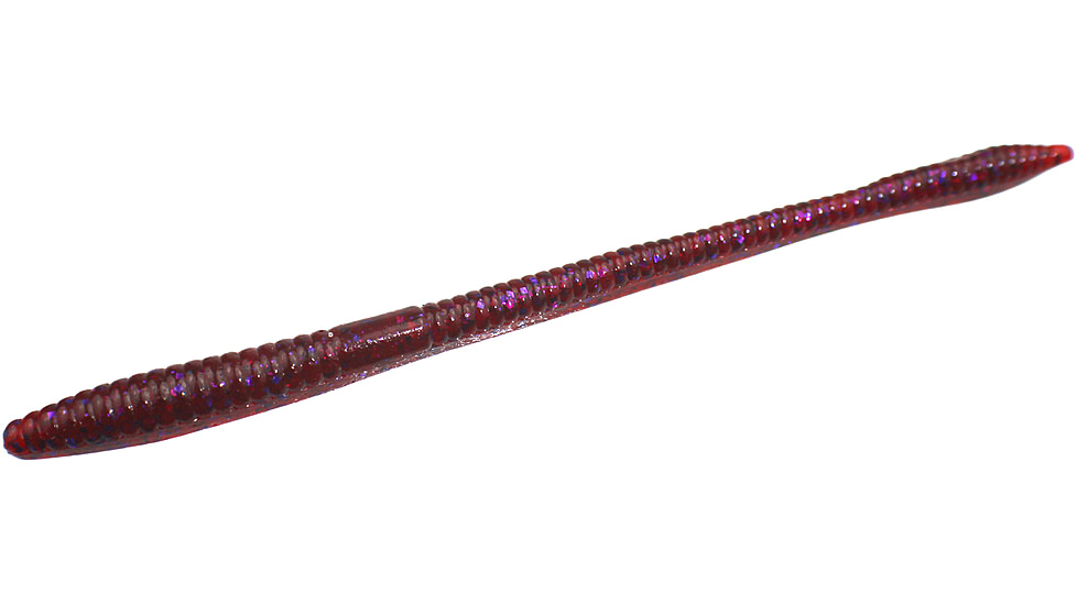 Zoom Trick Worm, 20 Pack, 6.5in, Cranberry, 006431X