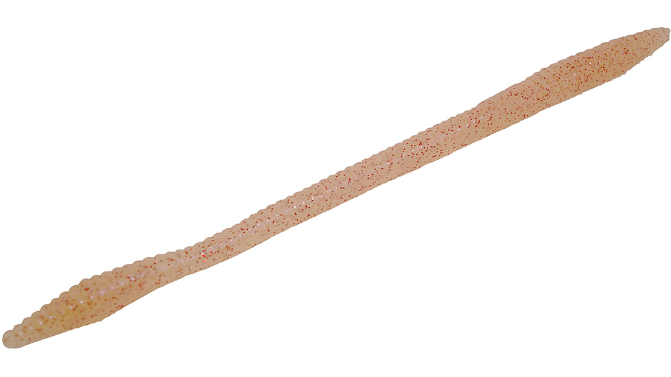 Zoom Trick Worm, 20 Pack, 6.5in, Flesh Red, 006211X