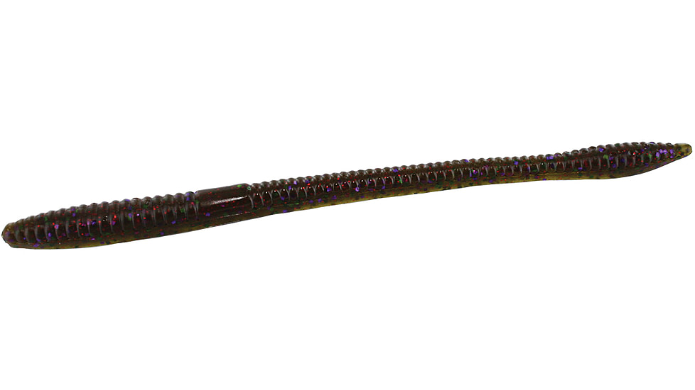 Zoom Trick Worm, 20 Pack, 6.5in, Green Pumpkin Candy Red, 006332X