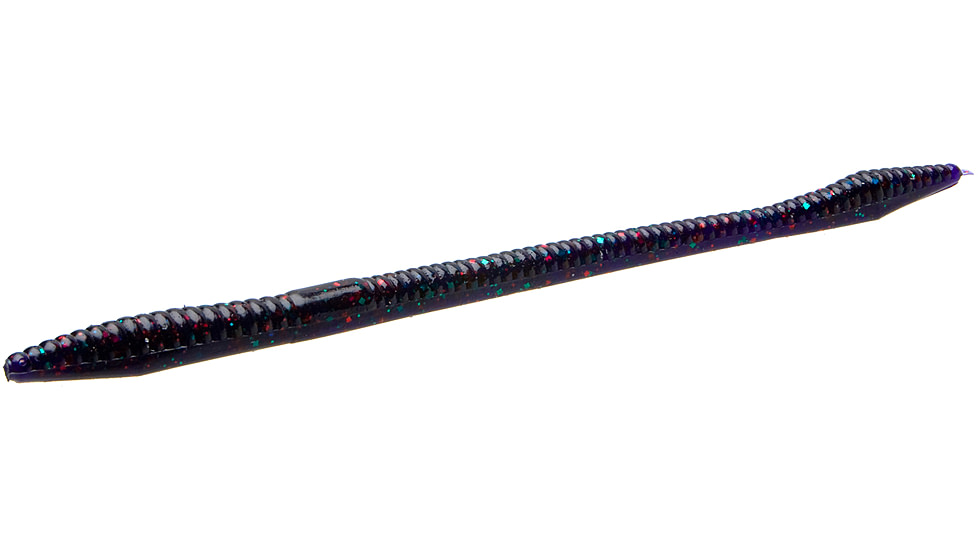 Zoom Trick Worm, 20 Pack, 6.5in, Junebug Red, 6177