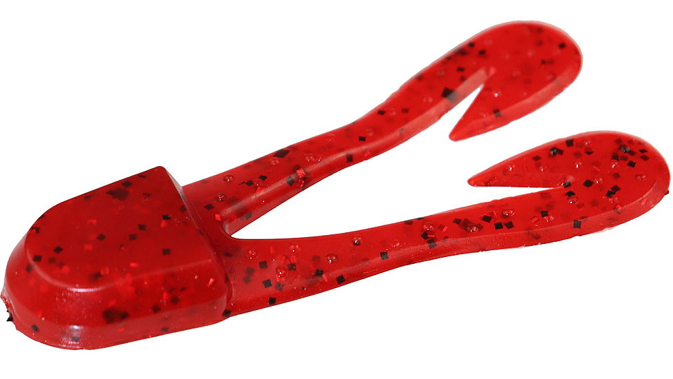 Zoom U-V Chunk Jig Trailer, 5 Pack, 3in, Ruby Red, 084134X