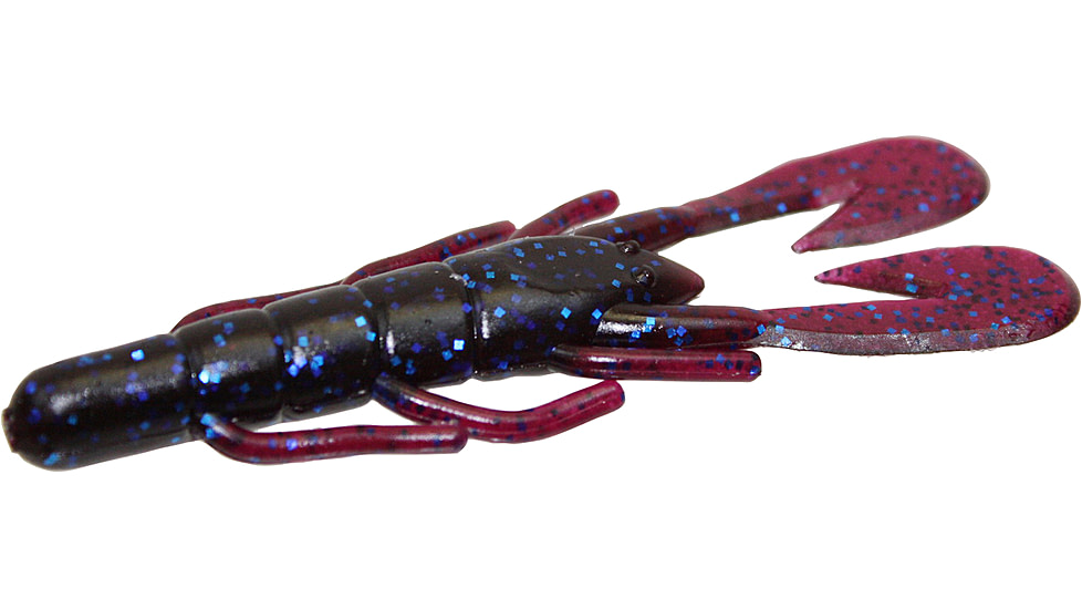 Zoom U-V Speed Craw, 12 Pack, 3.5in, Blue Fleck, 080292X