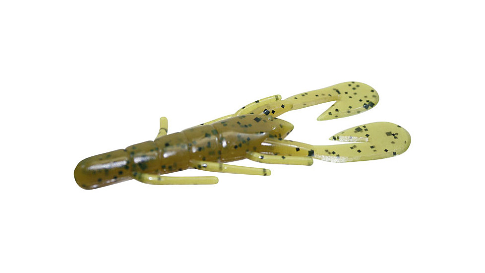Zoom U-V Speed Craw, 12 Pack, 3.5in, Chartreuse Pumpkin, 080012X