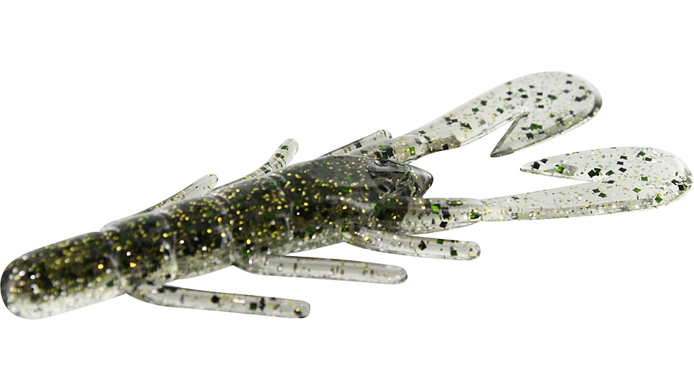 Zoom U-V Speed Craw, 12 Pack, 3.5in, Green Flash, 080351X