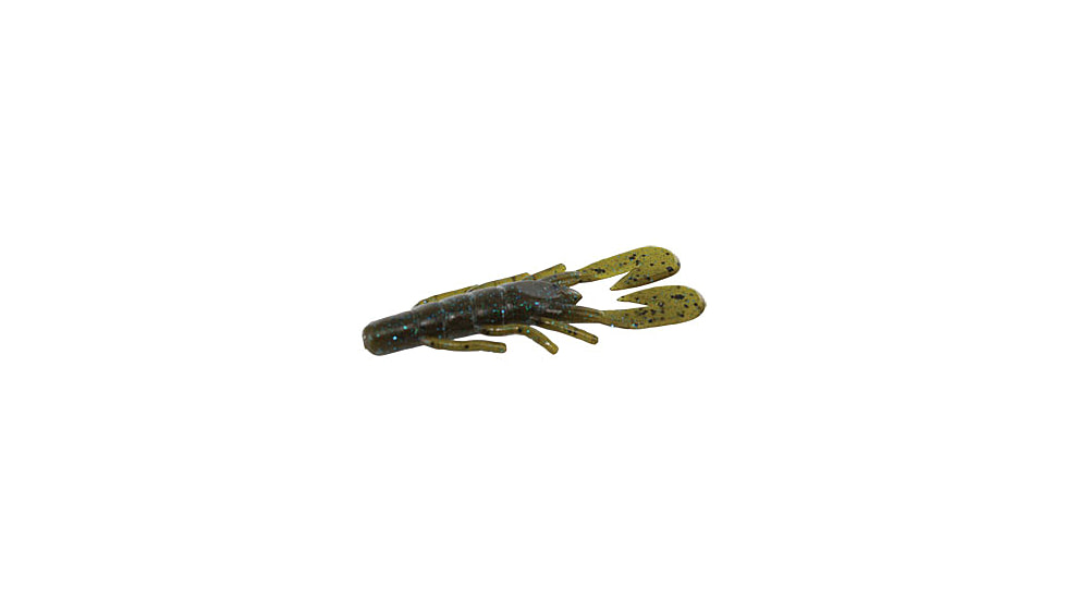 Zoom U-V Speed Craw, 12 Pack, 3.5in, Green Pumpkin Blue, 080239X
