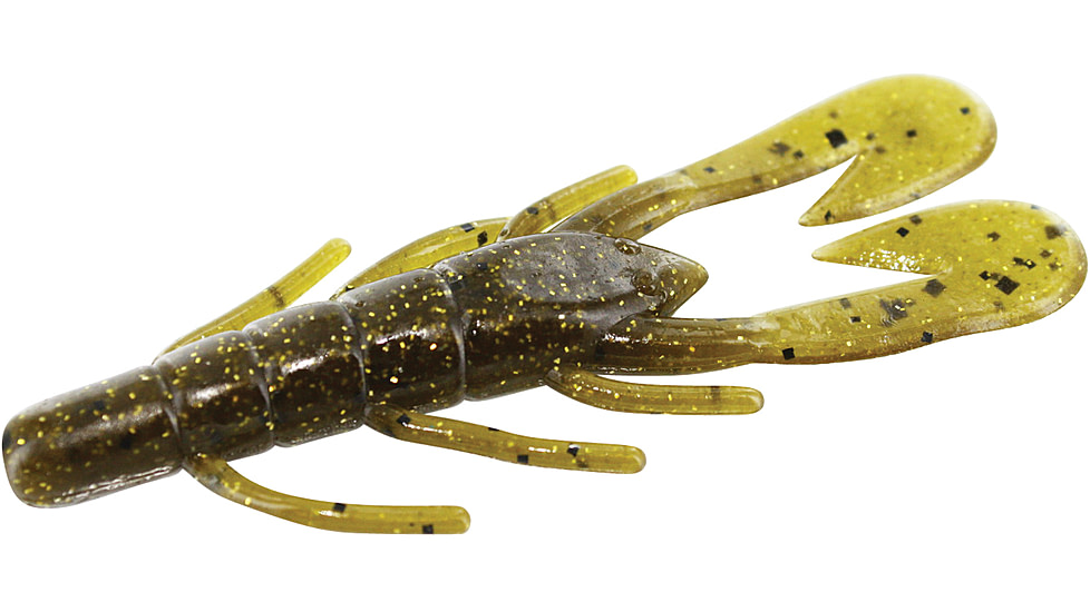 Zoom U-V Speed Craw, 12 Pack, 3.5in, Green Pumpkin Gold, 080303X