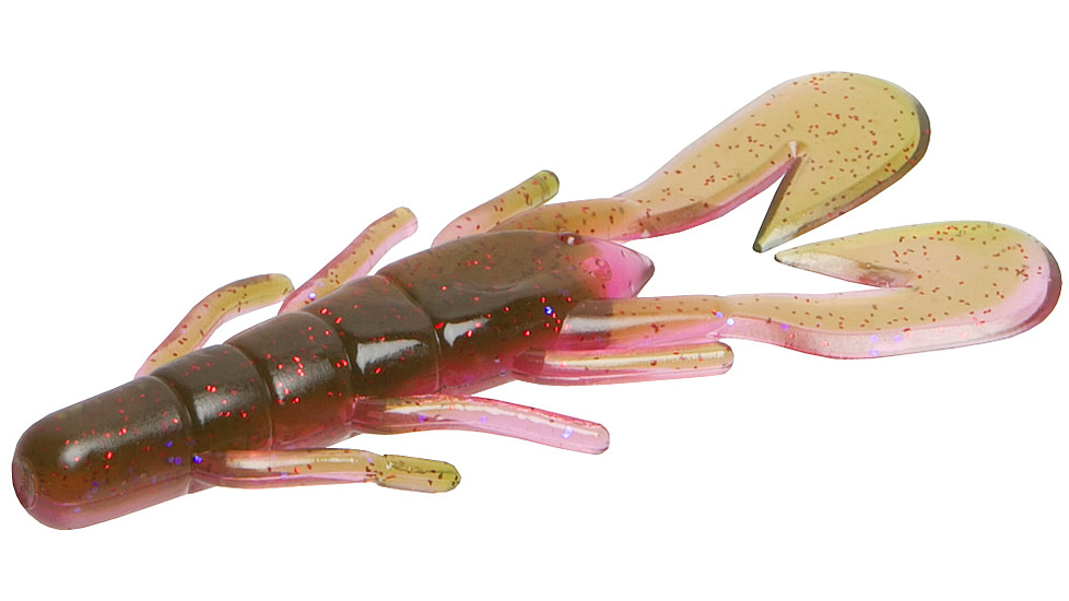 Zoom U-V Speed Craw, 12 Pack, 3.5in, Raspberry Shad, 080365X