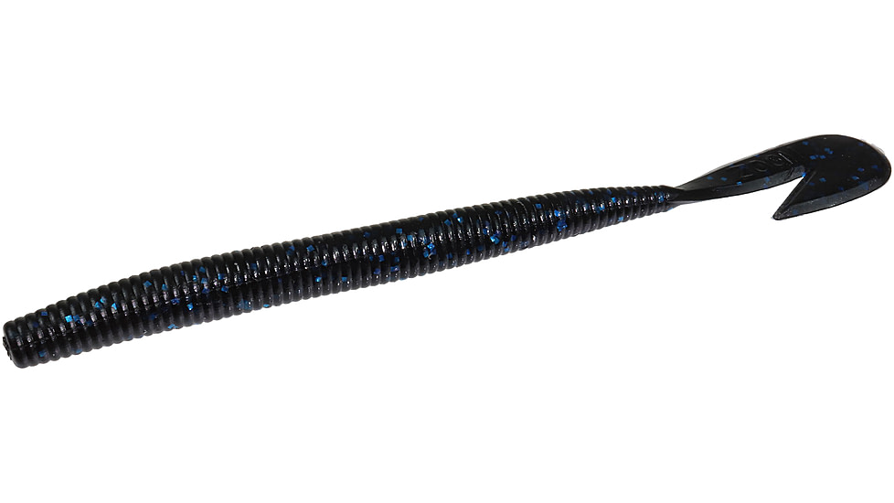 Zoom U-V Speed Worm, 15 Pack, 6in, Black/Blue, 018072X