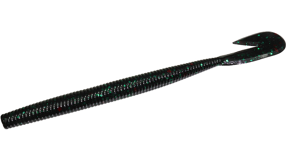 Zoom U-V Speed Worm, 15 Pack, 6in, Black Emerald, 018136X