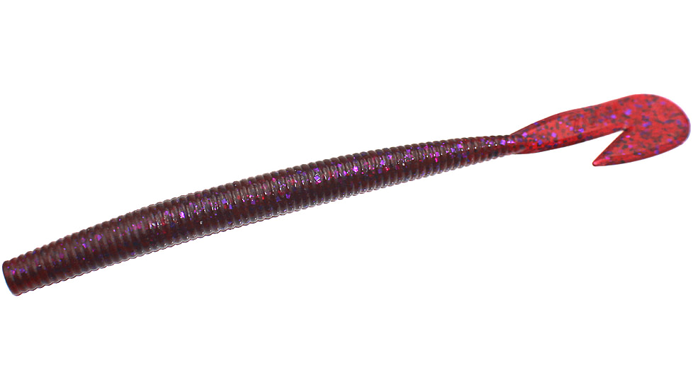 Zoom U-V Speed Worm, 15 Pack, 6in, Cranberry, 018431X