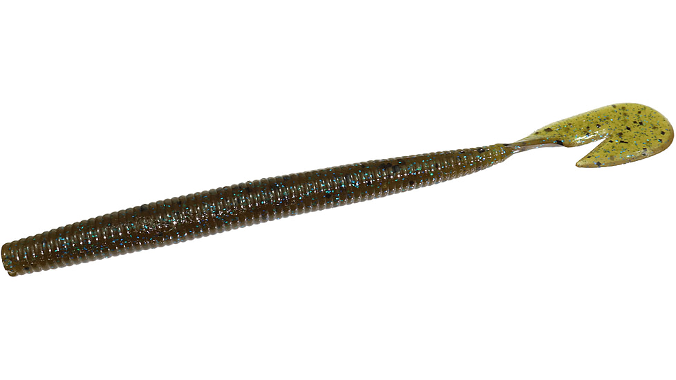 Zoom U-V Speed Worm, 15 Pack, 6in, Green Pumpkin Blue, 018239X