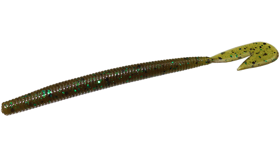 Zoom U-V Speed Worm, 15 Pack, 6in, Green Pumpkin Green, 018184X