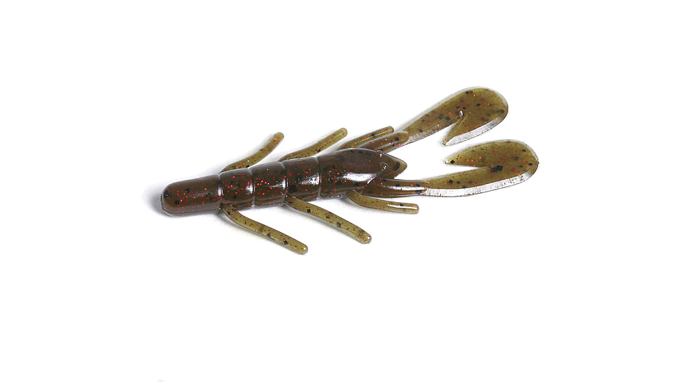 Zoom Ultra-Vibe Speed Craw Creature Bait, 12, 0.5in, Green Pumpkin-Red, 080202-SP