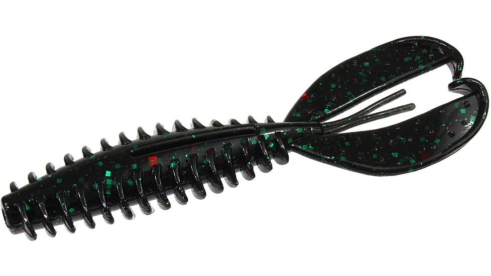 Zoom Z-Craw Jr, 8 Pack, 3.5in, Black Emerald, 130136X