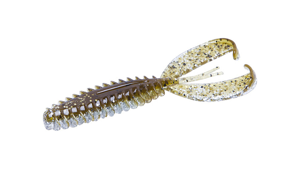 Zoom Z-Craw Jr, 8 Pack, 3.5in, Green Pumpkin Flash, 130371