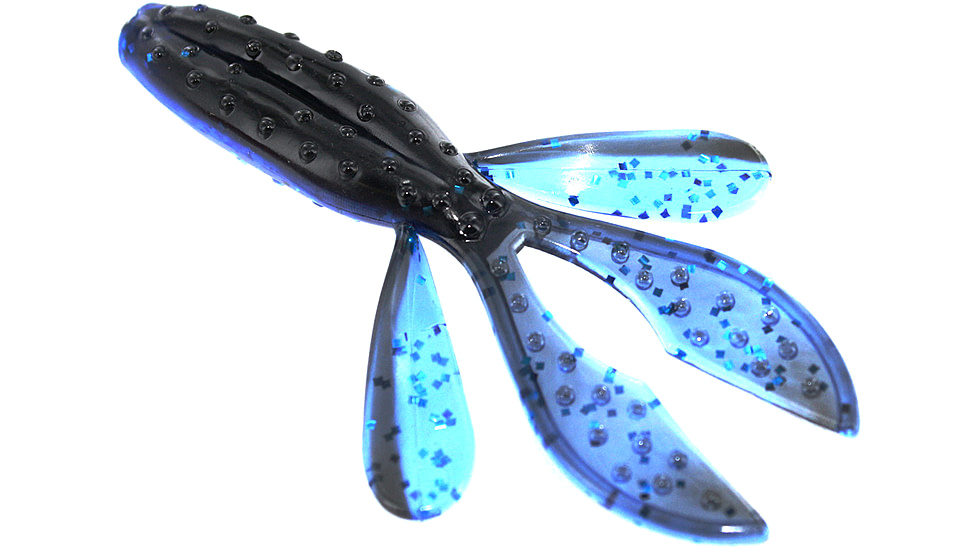 Zoom Z-Hog Jr Creature Bait, 10 Pack, 3.5in, Black Sapphire, 123100