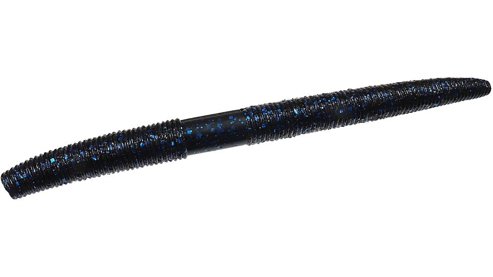 Zoom Zlinky Trick Worm, 10 Pack, 5in, Black/Blue, 138072