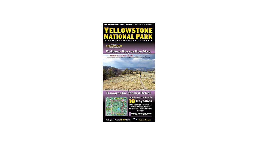 Yellowstone National Park Trail Map, BTP0003