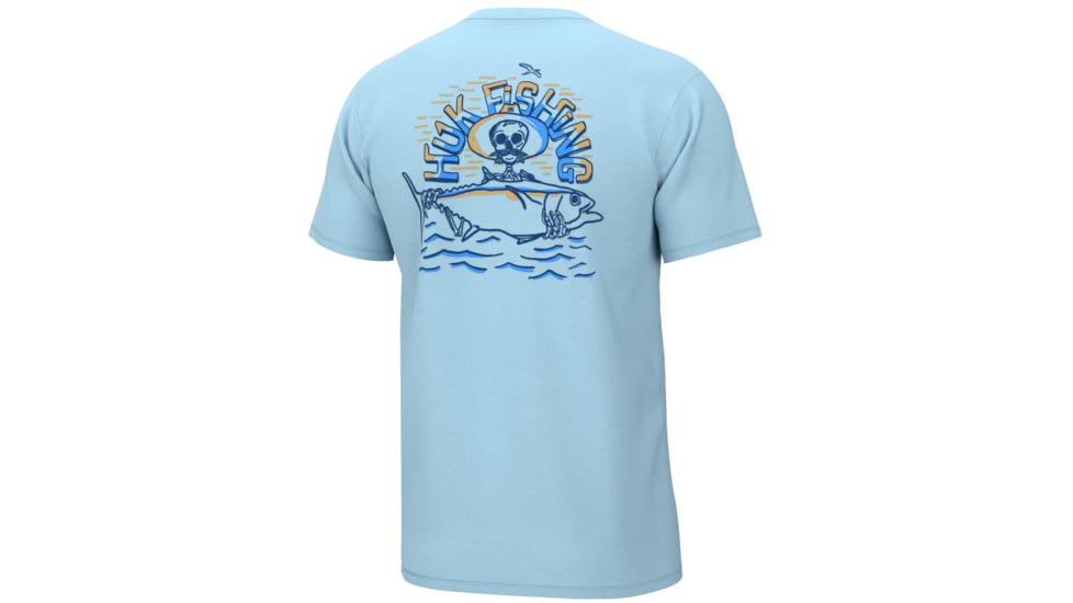 HUK Performance Fishing Huk Tuna Skull Short Sleeve Shirt Crystal Blue S FEE3D8CB, ATH1000458497S