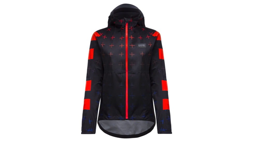 GOREWEAR Endure GORE-TEX Cycling Jacket Womens in Black/Fireball Medium 8-10 Regular fit Waterproof 57419EA8, 100916-99AY-40