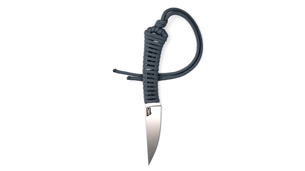 Montana Knife Company Magnacut Mini-Speedgoat Fixed Blade Knives, 2.875 inch, Magnacut Stainless Steel, Fixed Blade, Paracord Handle, Grey, 6.75 inch, MKC-000367