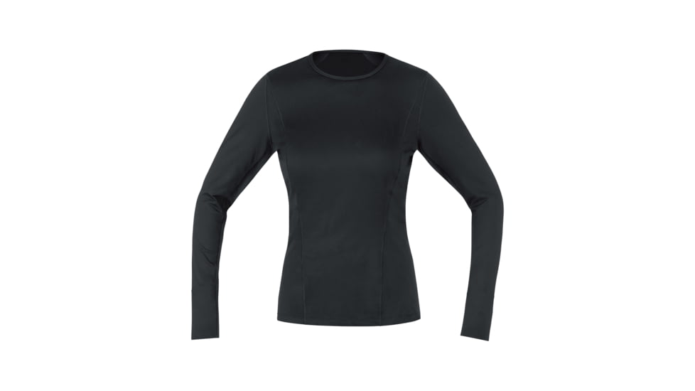GOREWEAR Womens M Base Layer Long Sleeve Shirt in Black 2XS Form fit Moisture Wicking 1EFD1765, 100015-9900-34