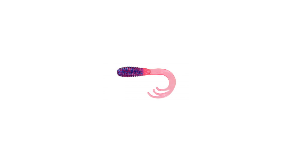 Big Bite Baits Triple Tip Grub Soft Baits, 10 per Pack, Electric Blue Firetail, 2 inch, TTG2