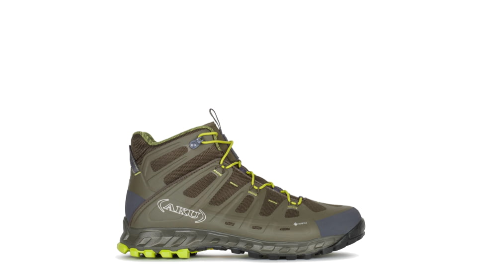Aku Selvatica Mid GTX Hiking Shoes - Men's, Mud/Lime, 11.5 US, 67265311.5