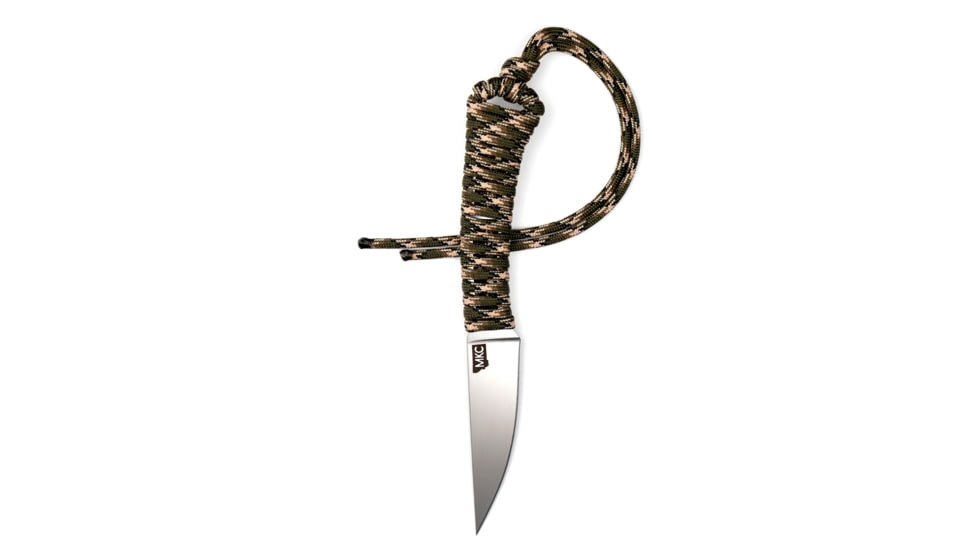 Montana Knife Company Magnacut Mini-Speedgoat Fixed Blade Knives, 2.875 inch, Magnacut Stainless Steel, Fixed Blade, Paracord Handle, Forest Camo, 6.75 inch, MKC-000366