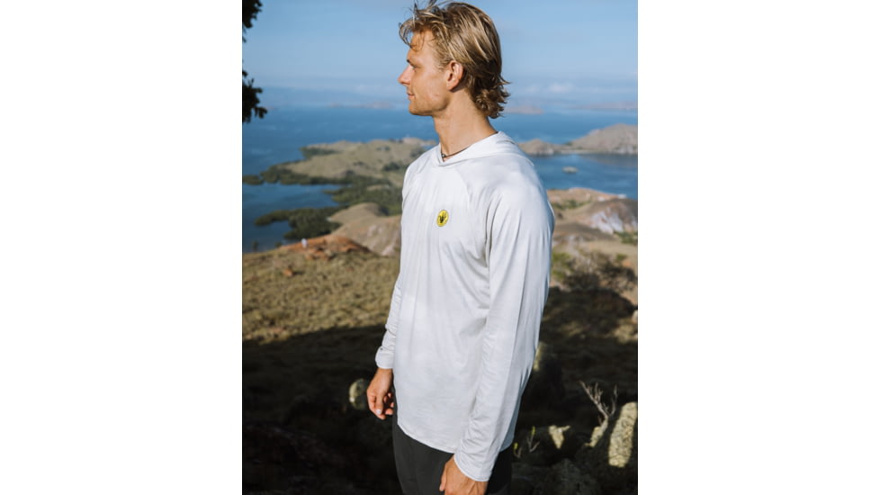 Body Glove Filtrate UPF L/S Hooded Sun Shirt - White 2017CE25, M, White, DT25905B1614A-WHT-M