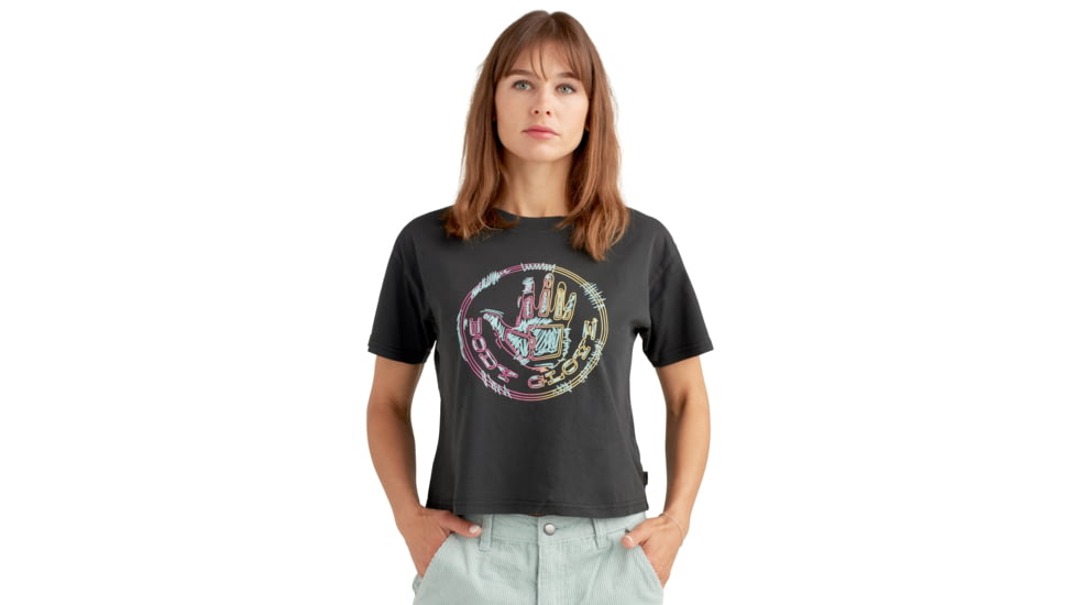 Body Glove Sizzle Relaxed Fit Crop T-Shirt - Black B29A21FE, S, Black, JT25100JRB1727A-001-S