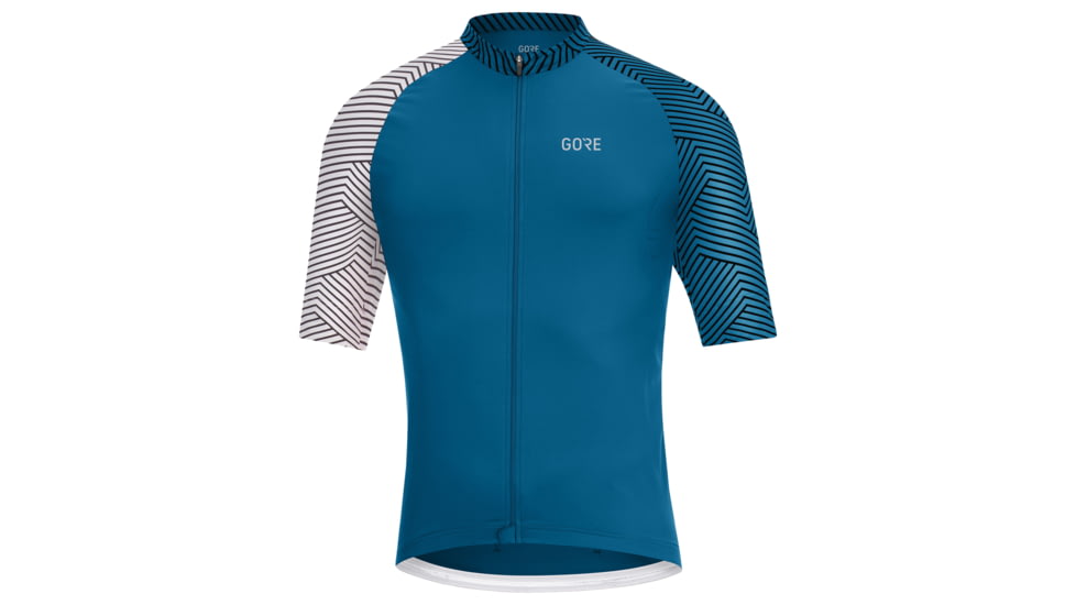 GOREWEAR Mens C5 Cycling Jersey in Sphere Blue/White Small Form fit 8C42029A, 100164-AZ01-M