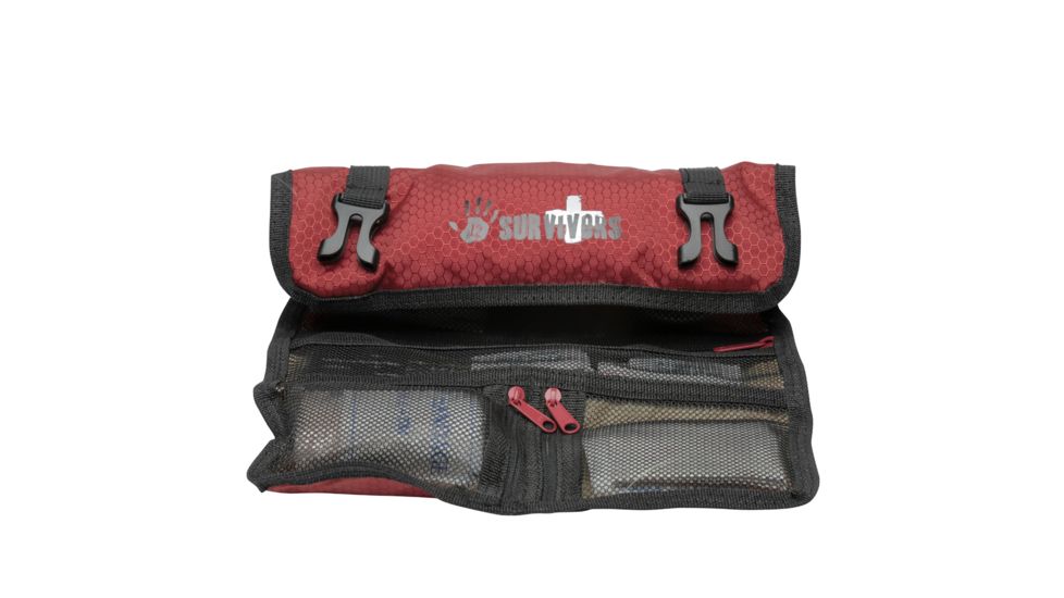 12 Survivors Ultralight Mini First Aid Kit, Red TS42004R