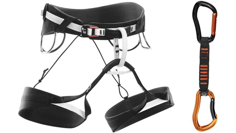Wild Country Climbing Combo, 12cm Electron Sport Quickdraw, Extra Small Mosquito Harness, Orange/Black, 40-ELECTSD-999-12CM-KIT1