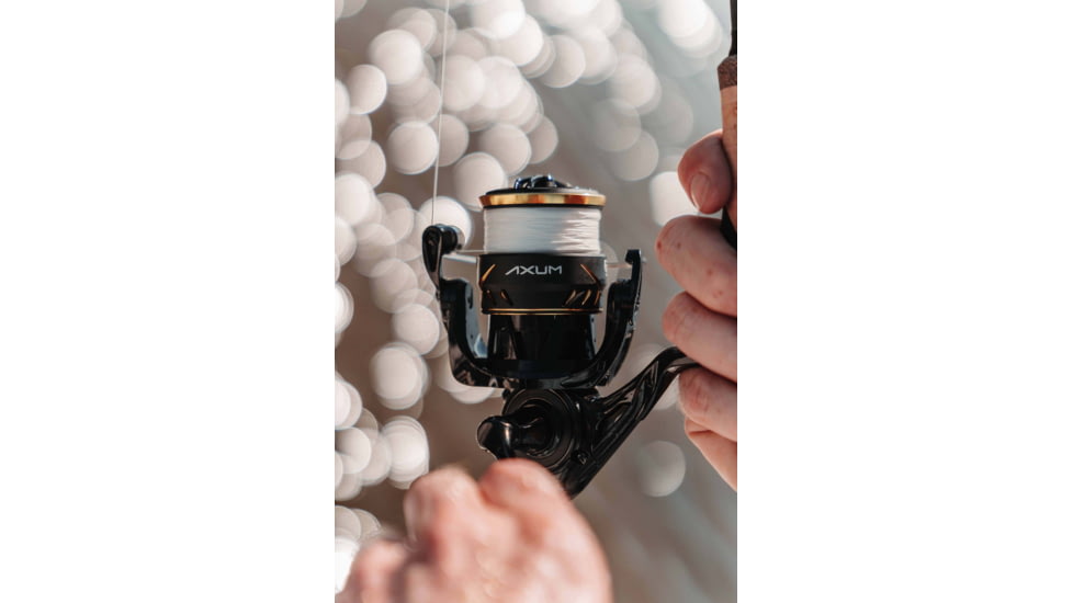 Rapala Axum Spinning Reel 6.2:1 Gear Ratio, Salt, Fresh, Black, 3, AX-6.2-3.0