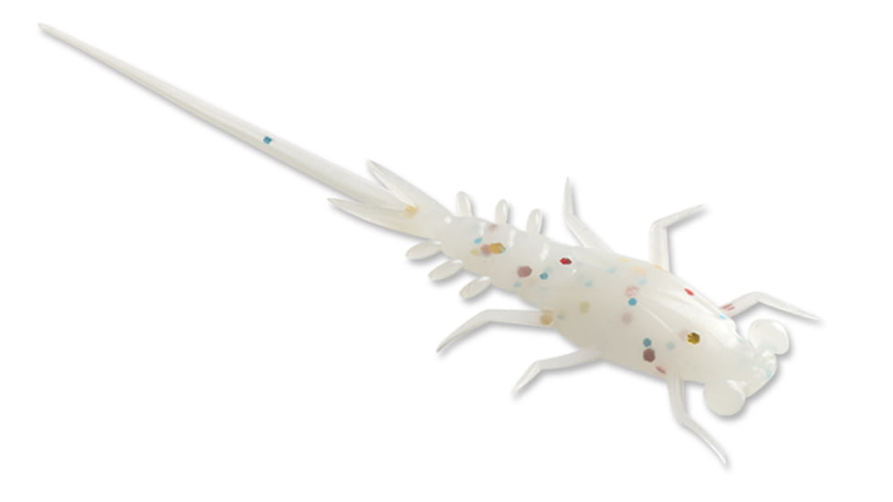 13 Fishing Bernie, 1.7" Donkey Sauce Infused, Wonder Bread Glow, 6 Baits Per Pack, BN-WB