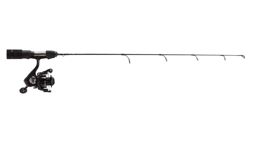 13 Fishing Blackout Ice Combo, UL reel 2BB, Instant anti Reverse, 27" UL Fiberglass Blank, Stainless Steel Guides, BOI-27UL
