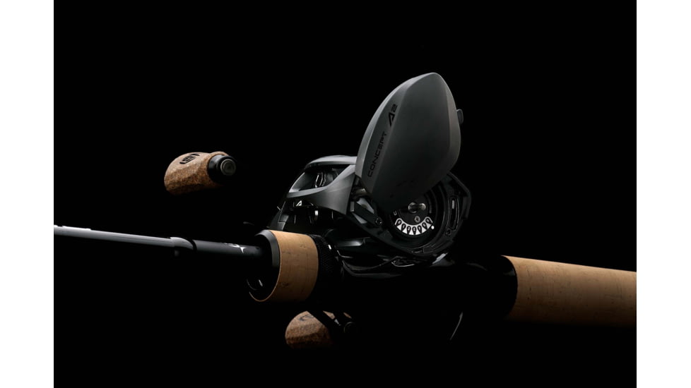 Rapala Concept A2 Baitcast Reel 7.5:1 Gear Ratio, Right Hand Retrieve, Fresh, Salt, Black, 200, A2-7.5-RH
